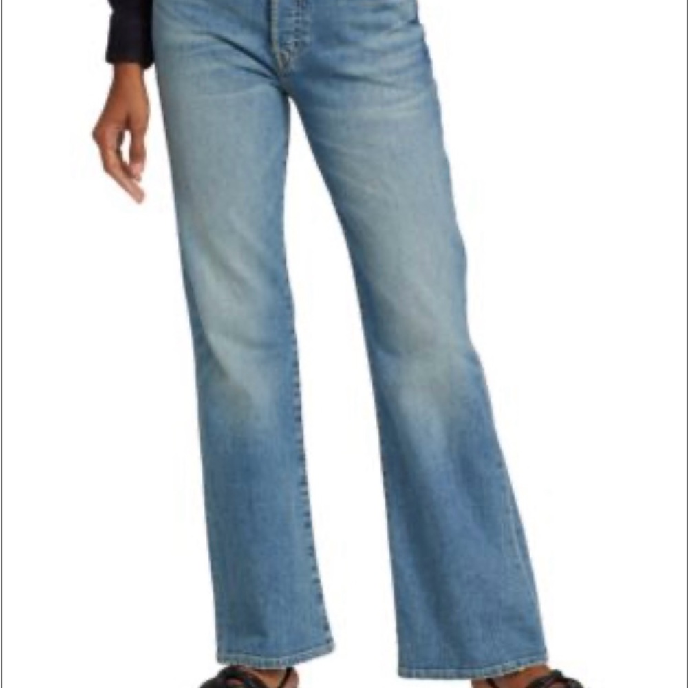 Nili Lotan Juliet High-Rise Stretch Straight Jeans Size 27 (4) Faded Wash
